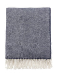 Murmur Navy Ennis wool throw, imported from the UK