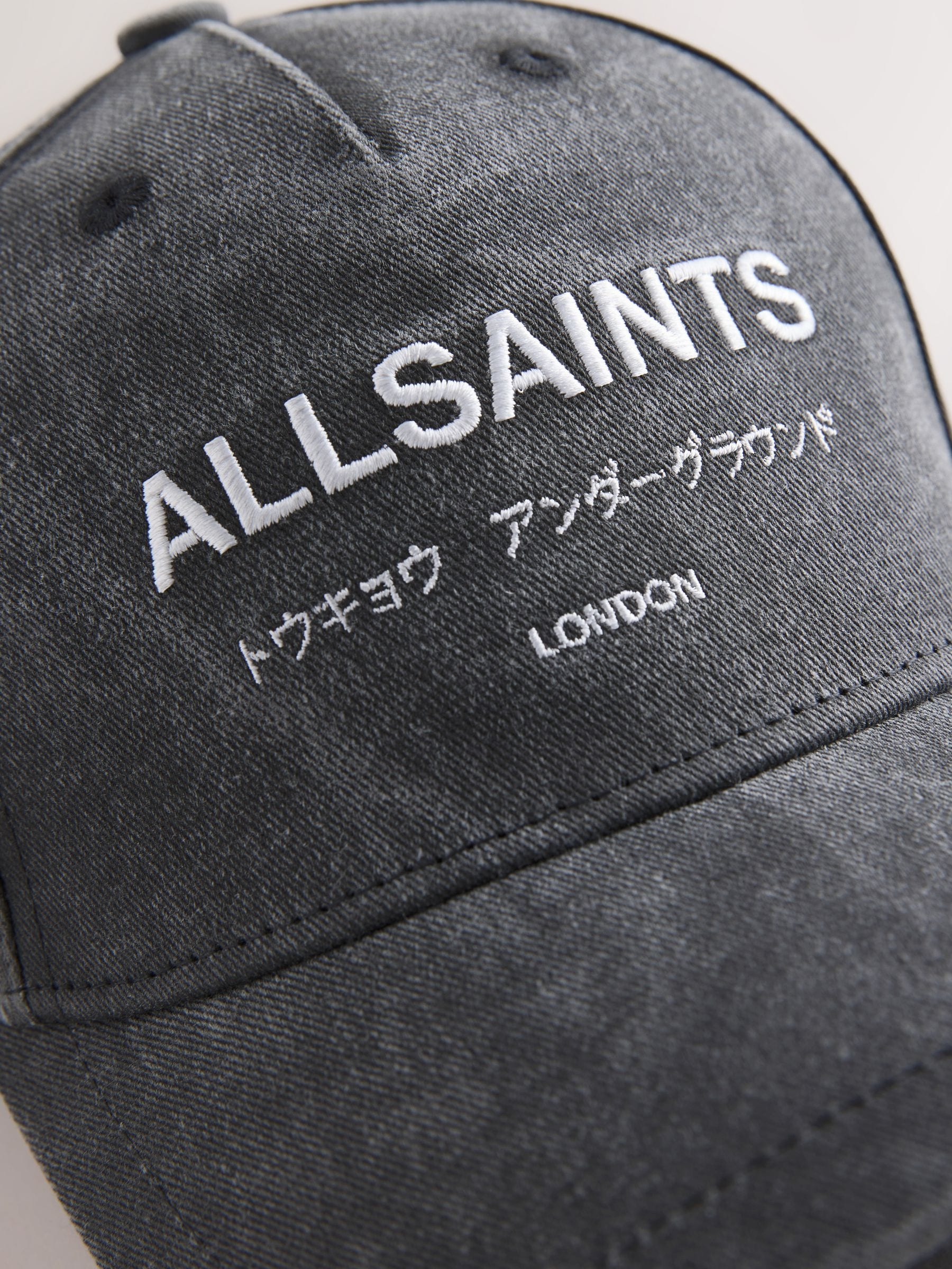 AllSaints Grey Underground baseball cap - British product