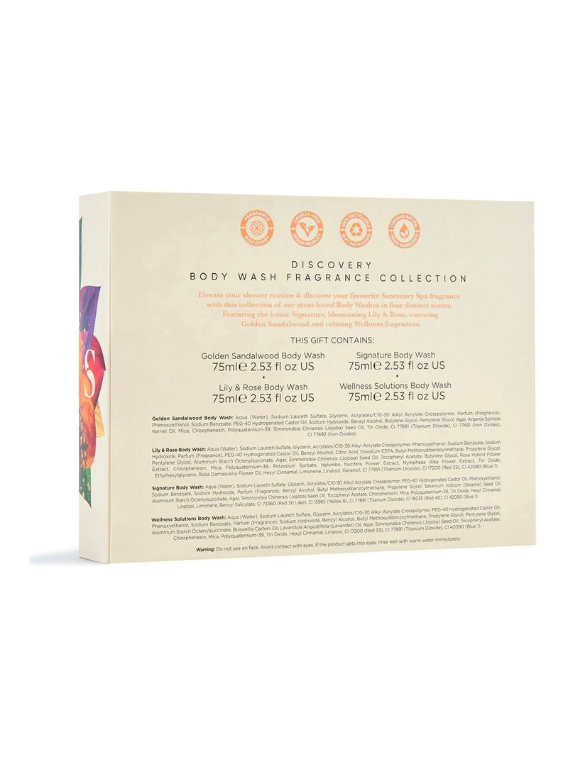 Sanctuary Spa Body Wash Gift Set 4 x 75ml (British brand)