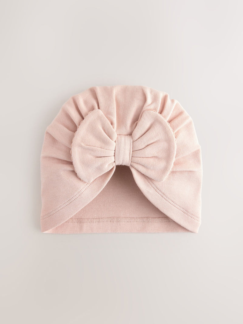 Pink baby turbans 2 pack 0-18 months, UK version