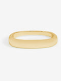 Gold Plated Polished Rectangular Bangle 12mm Wide 50mm Length