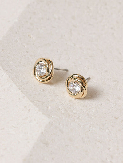 Next Jon Richard Gold Plated and Crystal Knot Earrings- Buy online at McGrocer