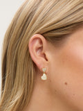 Jon Richard gold heart earrings 10mm x 23mm, UK version