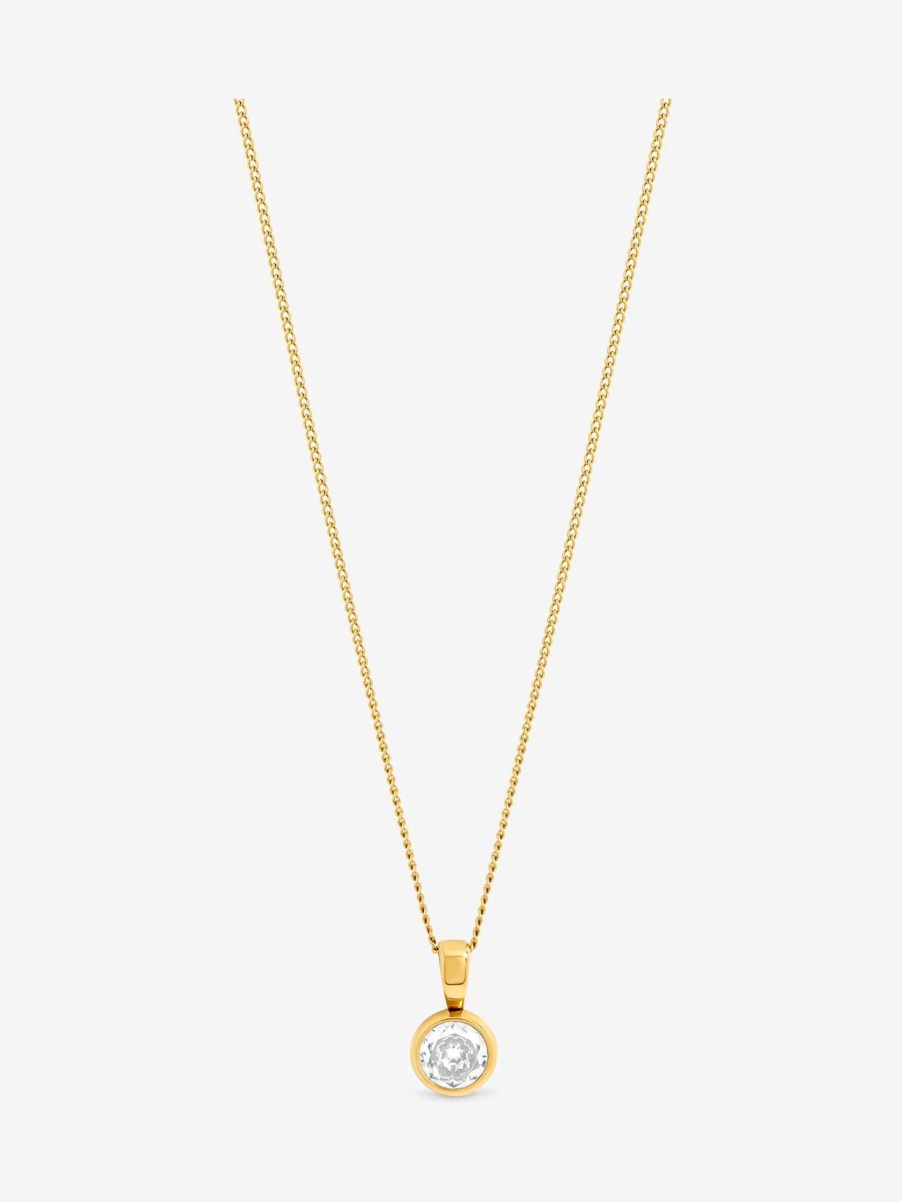 Jon Richard gold tone waterproof crystal besel pendant, UK version
