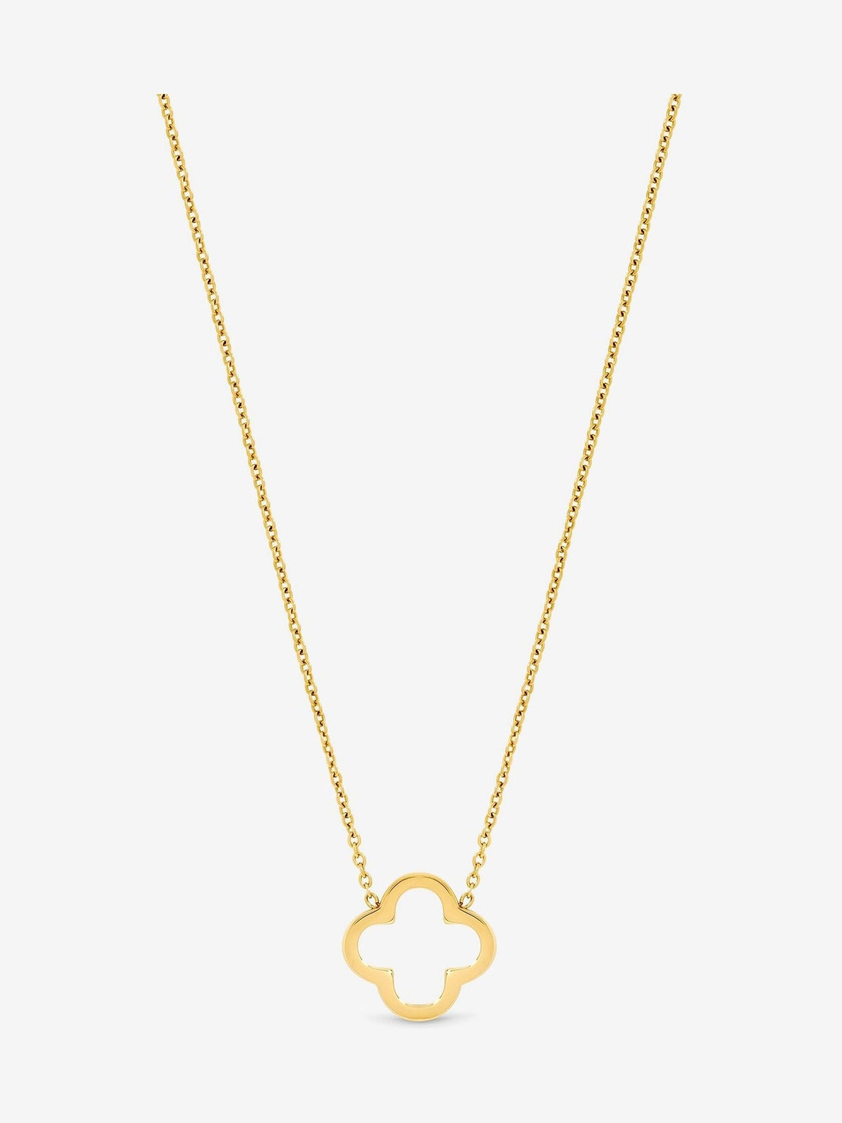 Jon Richard gold tone plated waterproof clover necklace 400mm, UK version