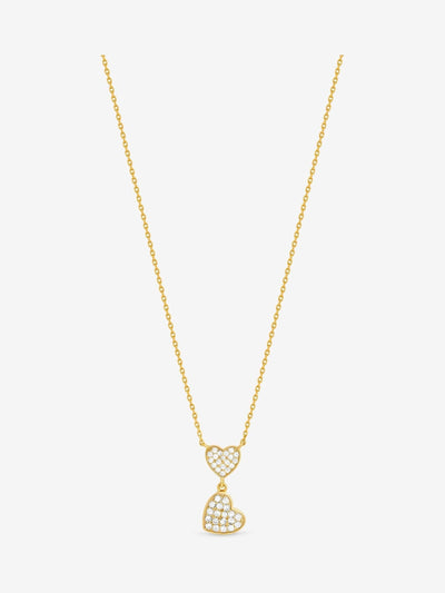 Next Jon Richard Gull 18K Forgylt Micro Pave og Hjerte Halskjede- Kjøp online hos McGrocer