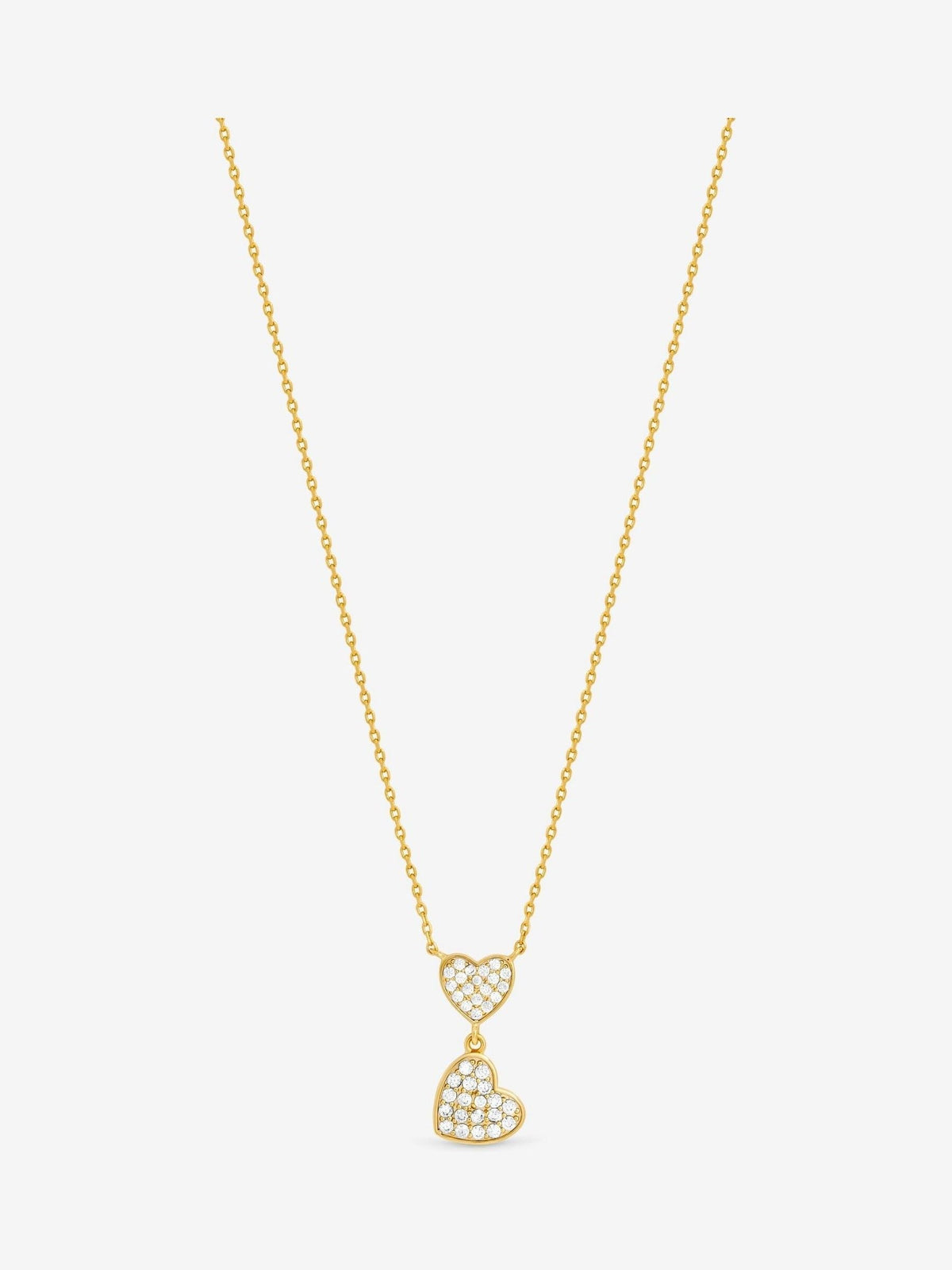 Jon Richard Gold 18K Plated Micro Pave and Heart Necklace