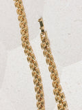 Gold Plated Gate Chain Bracelet with Lobster Clasp, 190mm Length, 7mm Width