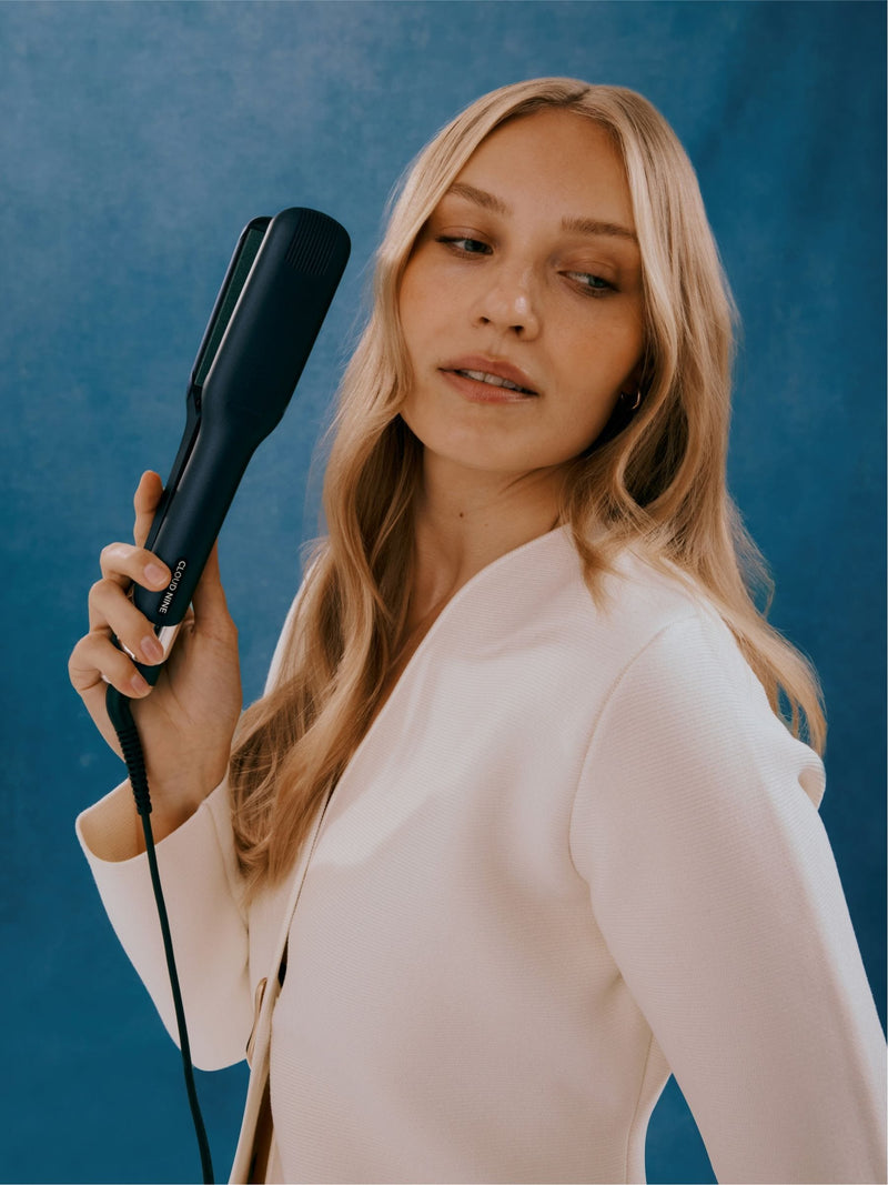 Cloud Nine Contouring Wide Iron hair straightener, imported from the UK