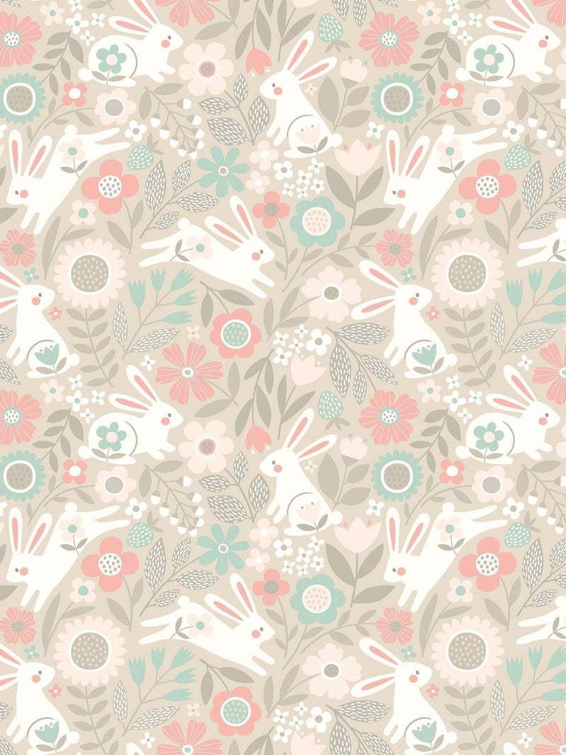 Hoopla Walls Bouncing Bunnies wallpaper 10m, imported from the UK