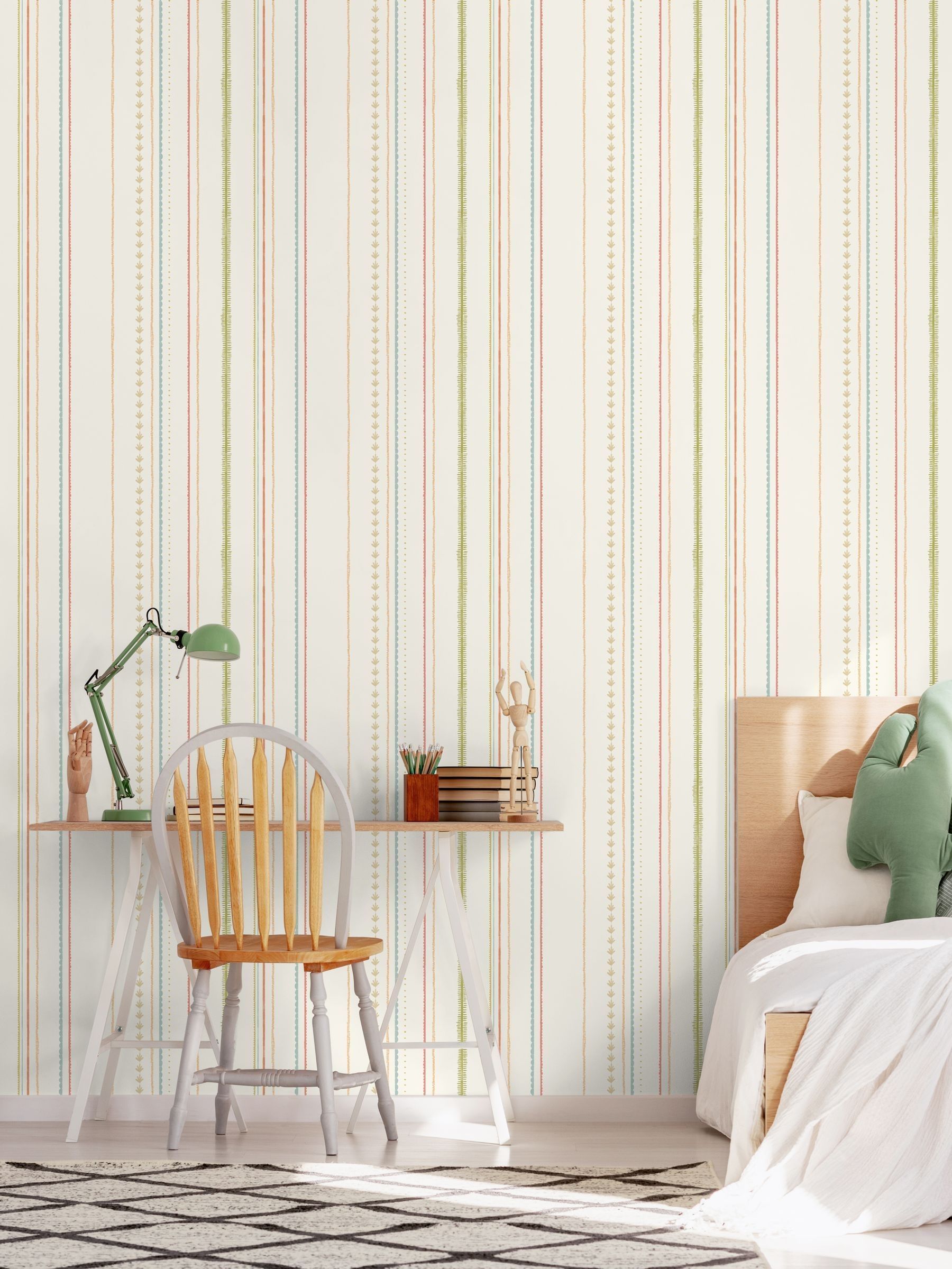 Hoopla Walls Orange Stripey 10m Wallpaper