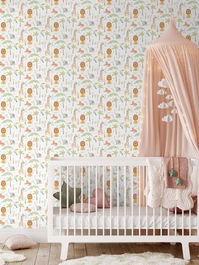 Next Hoopla Walls Natural Safari Boogie Wallpaper 10m x 50cm- Buy online at McGrocer