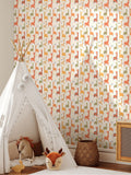 Hoopla Walls Orange Giraffe Friends wallpaper 10m, imported from the UK