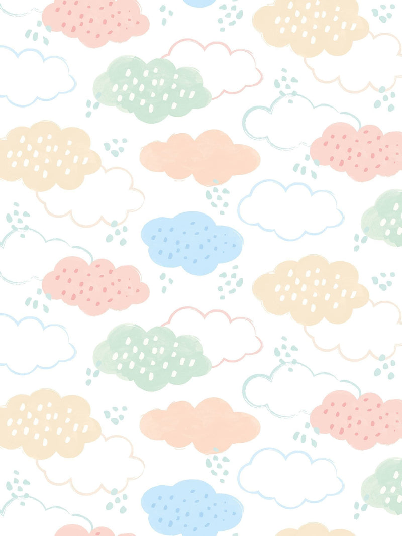 Hoopla Walls Pink Fluffy Clouds wallpaper 10m - British product