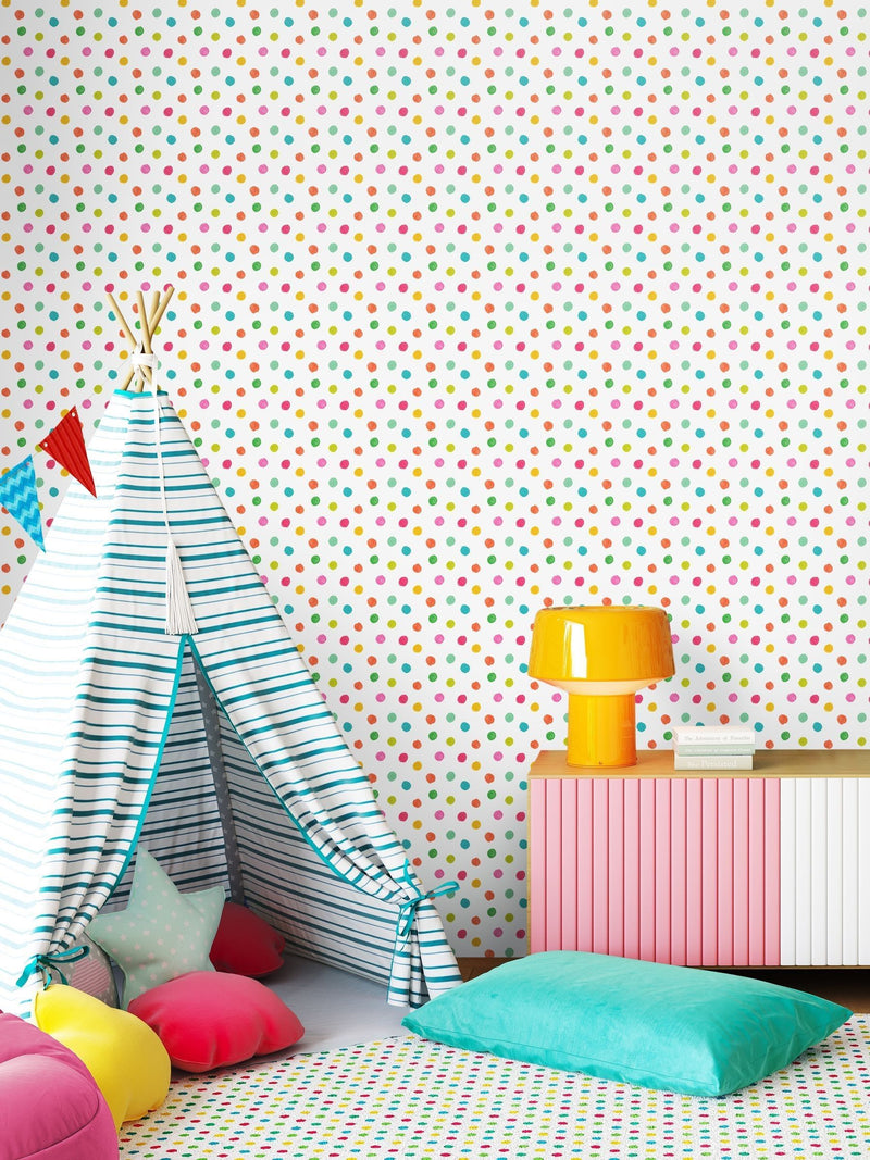 Hoopla Walls Pink Dotty 10m Wallpaper