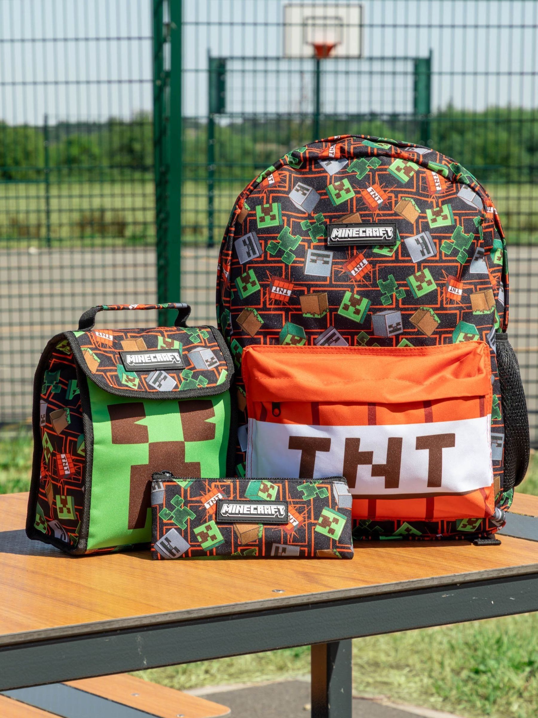 Vanilla Underground Black Minecraft backpack set 3 piece, UK version