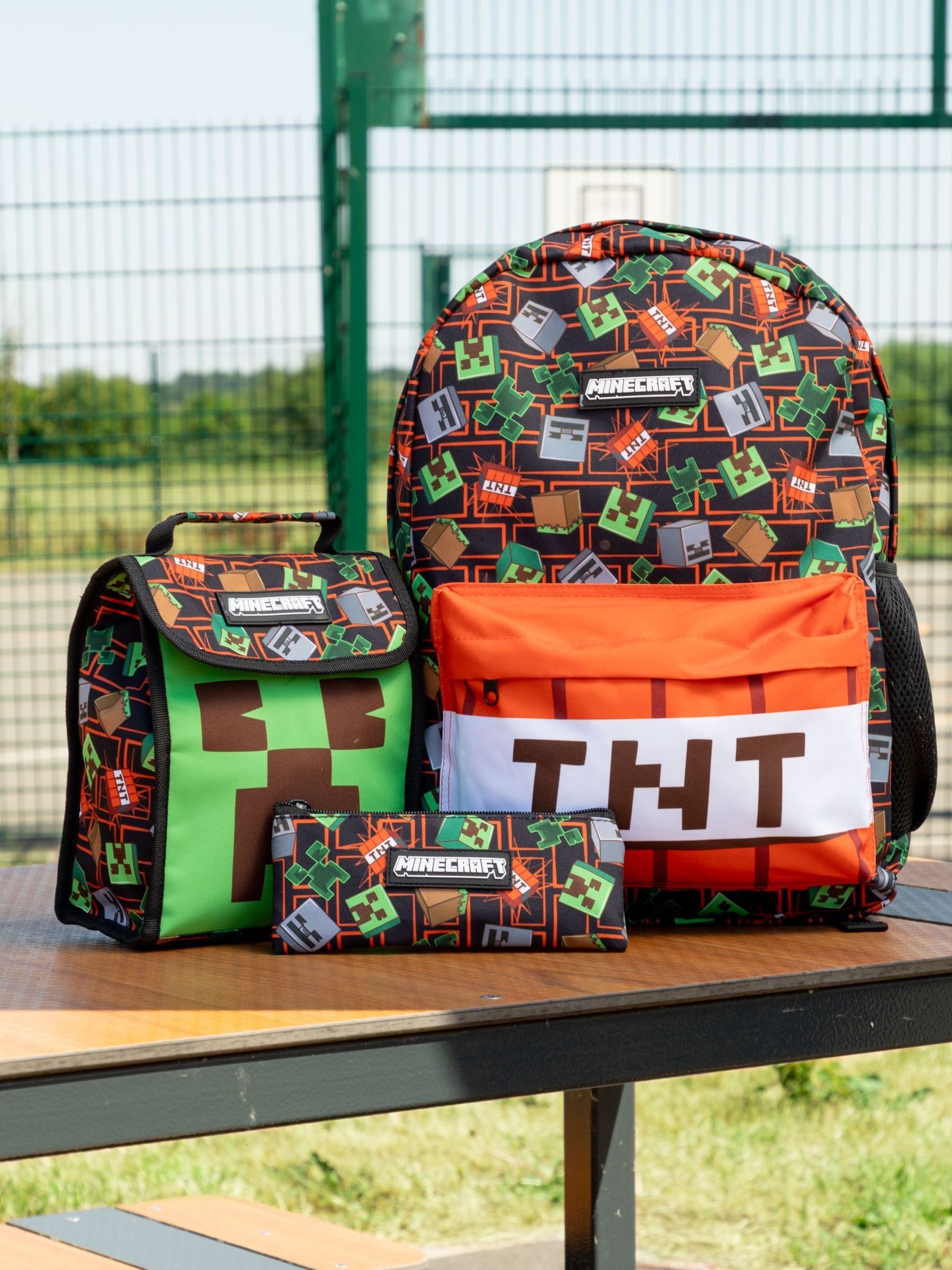 Vanilla Underground Black Minecraft backpack set 3 piece, UK version