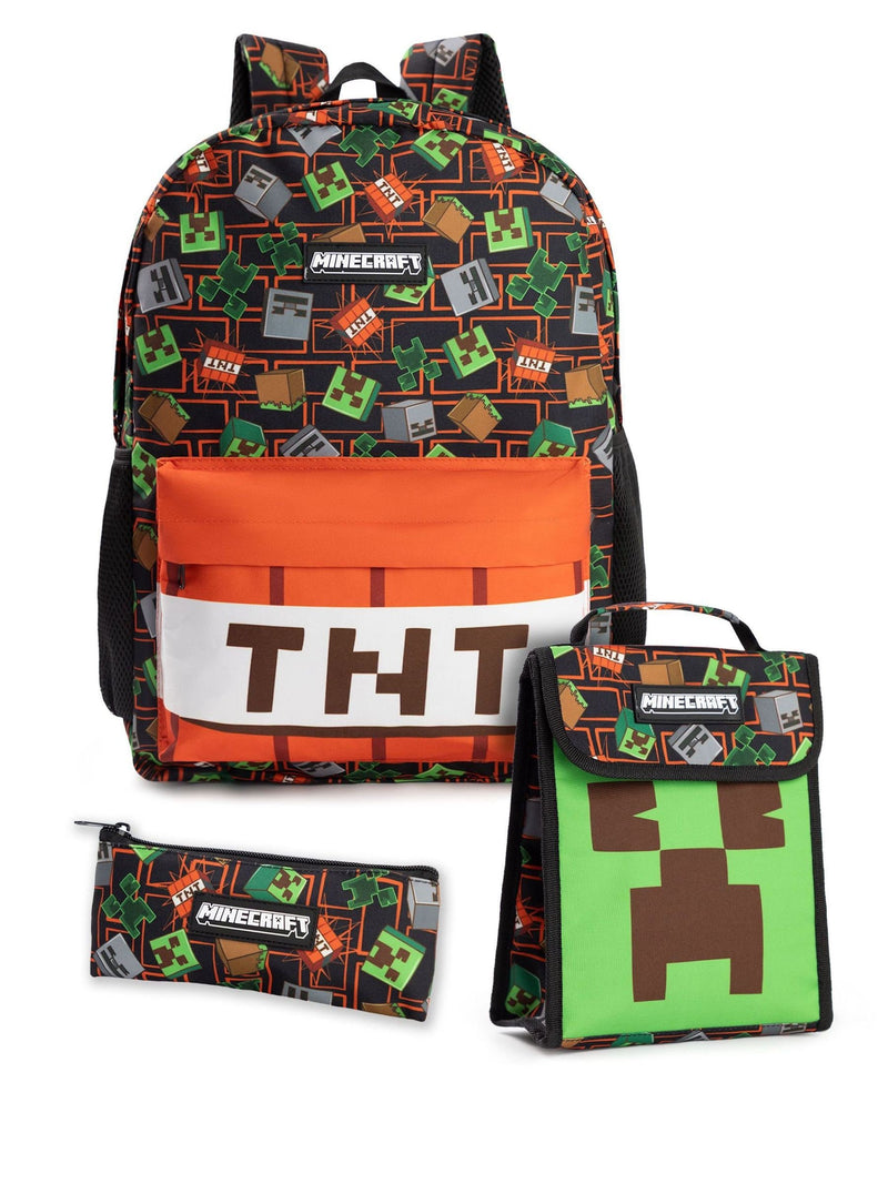Vanilla Underground Black Minecraft backpack set 3 piece, UK version