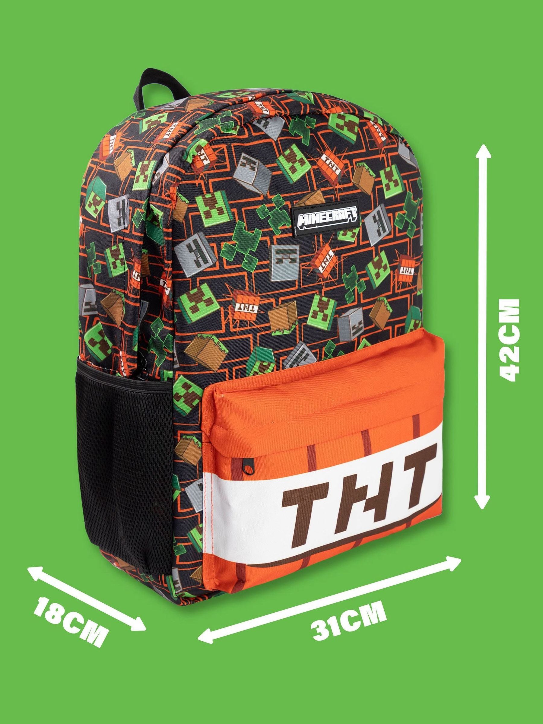 Vanilla Underground Black Minecraft backpack set 3 piece, UK version