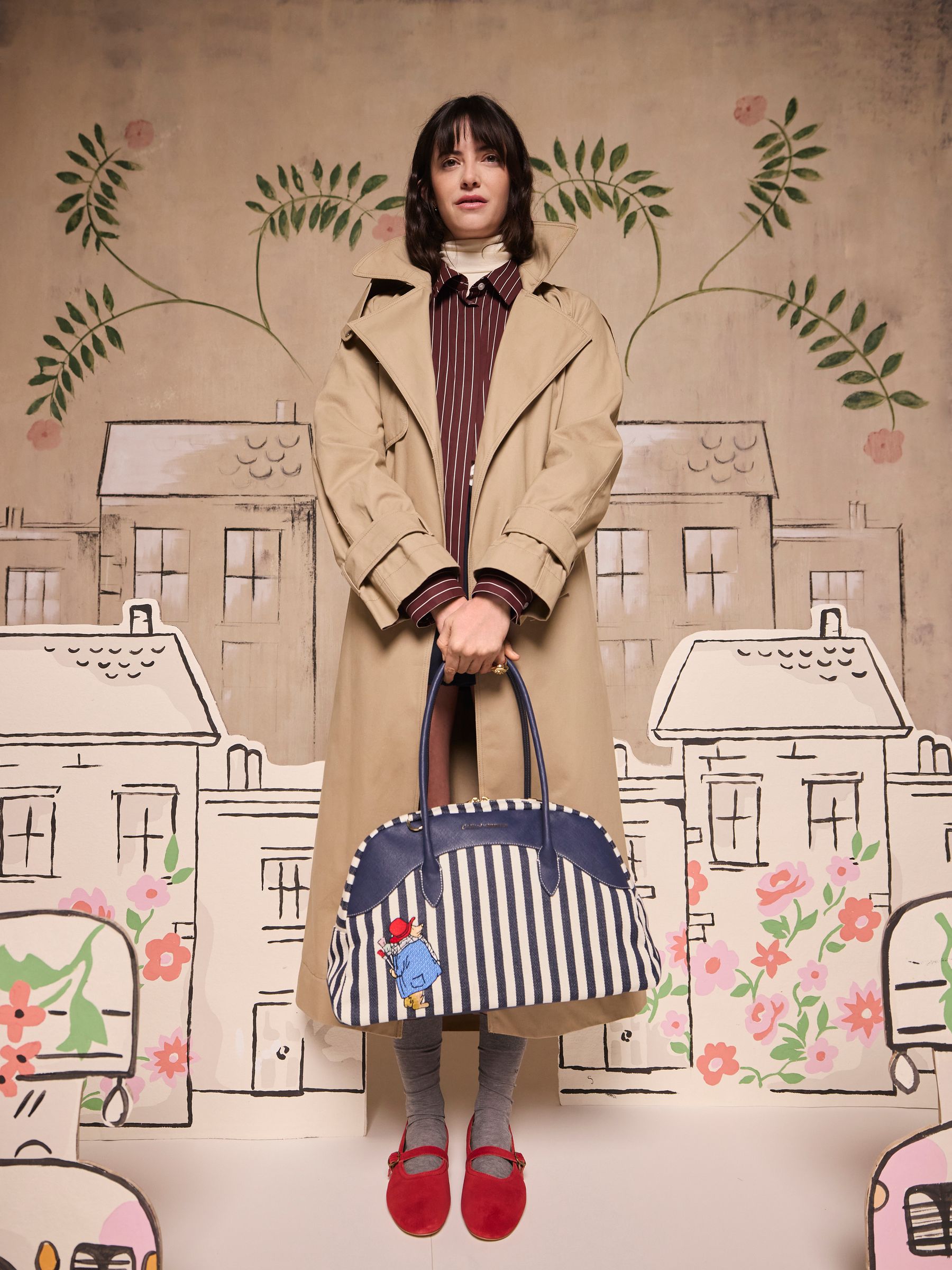 Cath Kidston Navy Paddington Stripe bowling holdall - British product