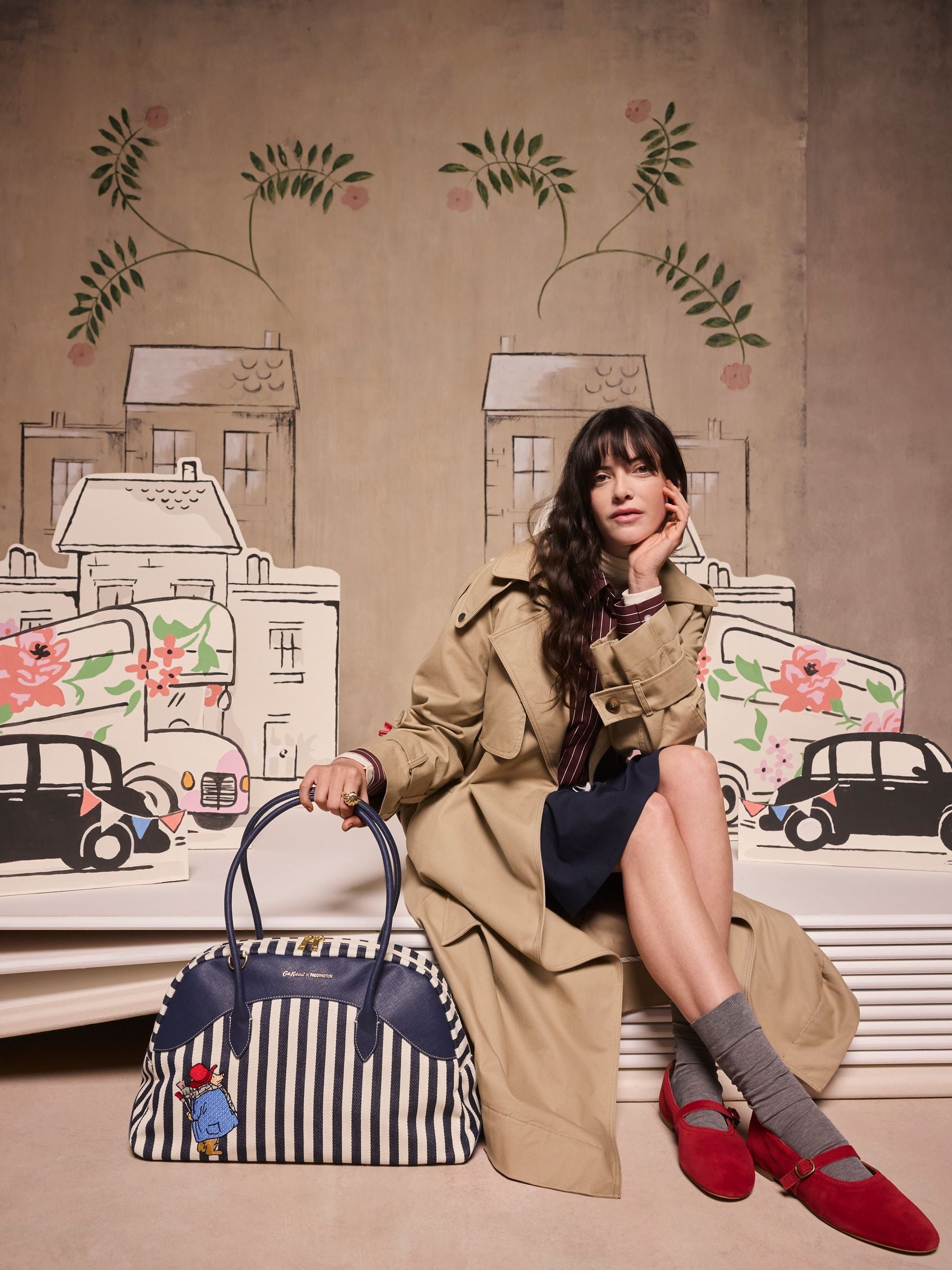 Cath Kidston Navy Paddington Stripe bowling holdall - British product
