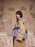 Cath Kidston Navy Paddington Stripe bowling holdall - British product