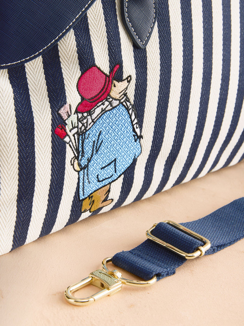 Cath Kidston Navy Paddington Stripe bowling holdall - British product