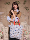 Cath Kidston Blue Paddington London small foldaway tote bag (British brand)