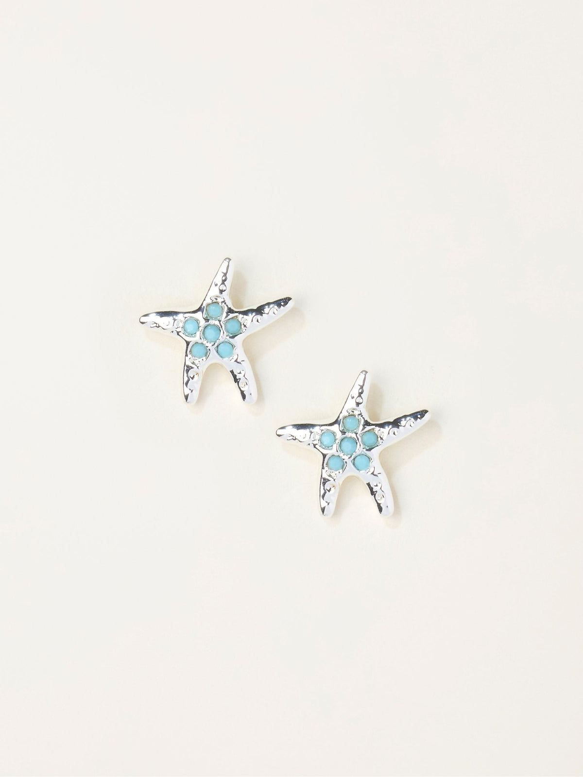 FatFace turquoise starfish stud earrings, imported from the UK