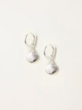 FatFace silver tone shell charm earrings (British brand)