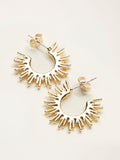 FatFace gold tone sun burst earrings 2cm jewellery - British product