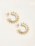 FatFace gold tone sun burst earrings 2cm jewellery - British product