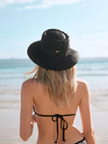 Rockett St George Black Raffia Effect bucket hat - British product