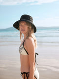 Rockett St George Black Raffia Effect bucket hat - British product