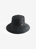 Rockett St George Black Raffia Effect bucket hat - British product
