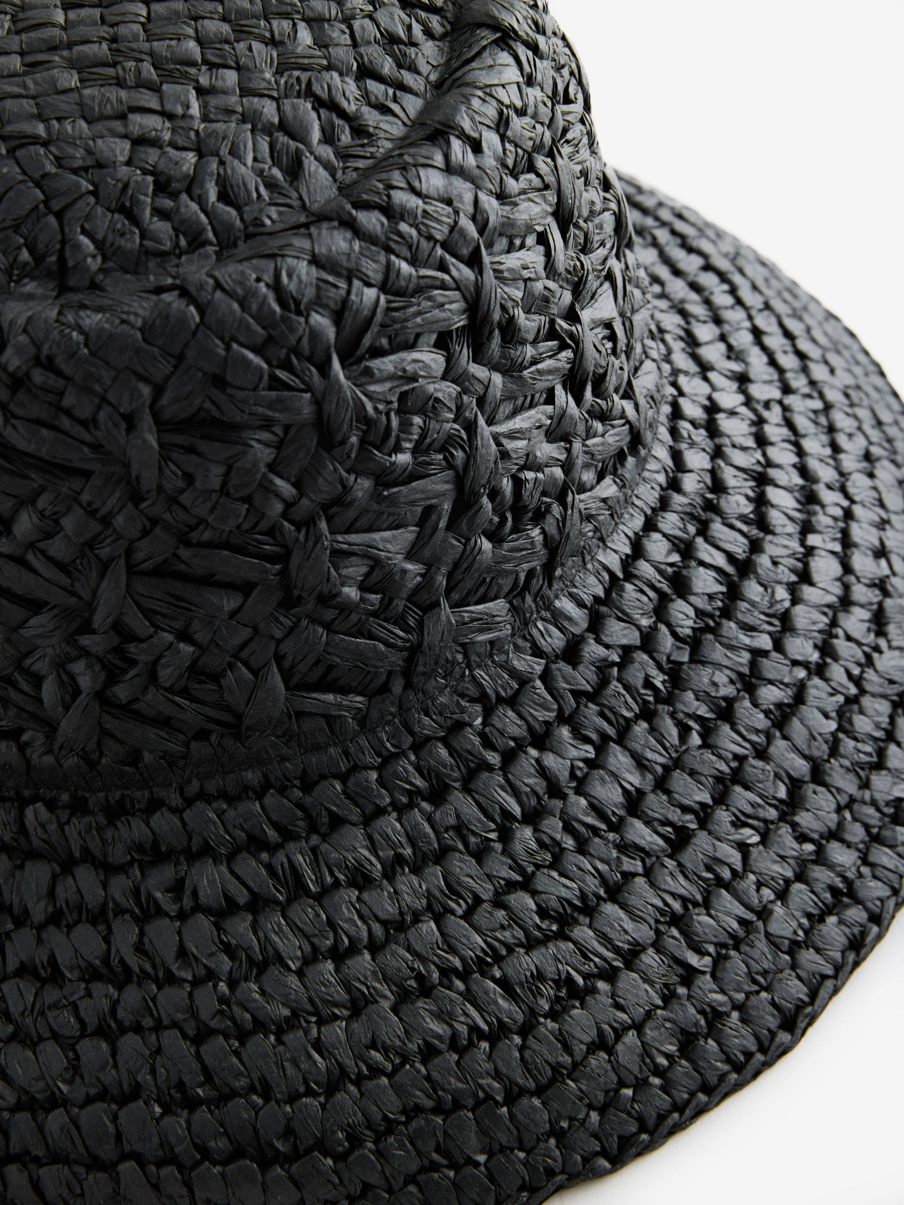 Rockett St George Black Raffia Effect bucket hat - British product