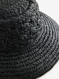 Rockett St George Black Raffia Effect bucket hat - British product
