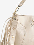 Rockett St George stone star studded tassel PU bucket bag, UK version