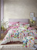 Bluebellgray Cerise Pink Flora 200 Thread Count Duvet Cover and Pillowcase Set