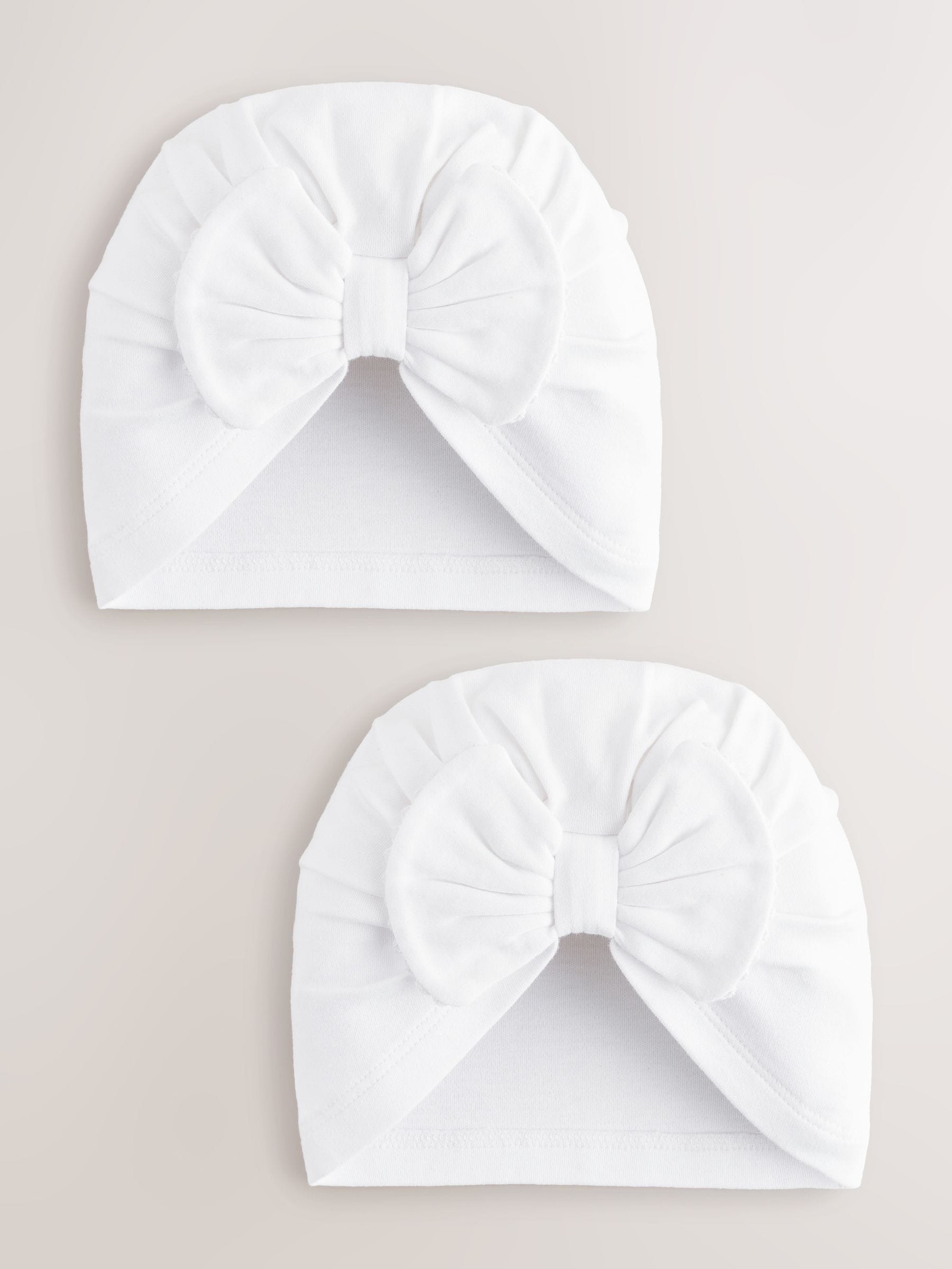 White baby turban 2 pack 0-18 months (British brand)