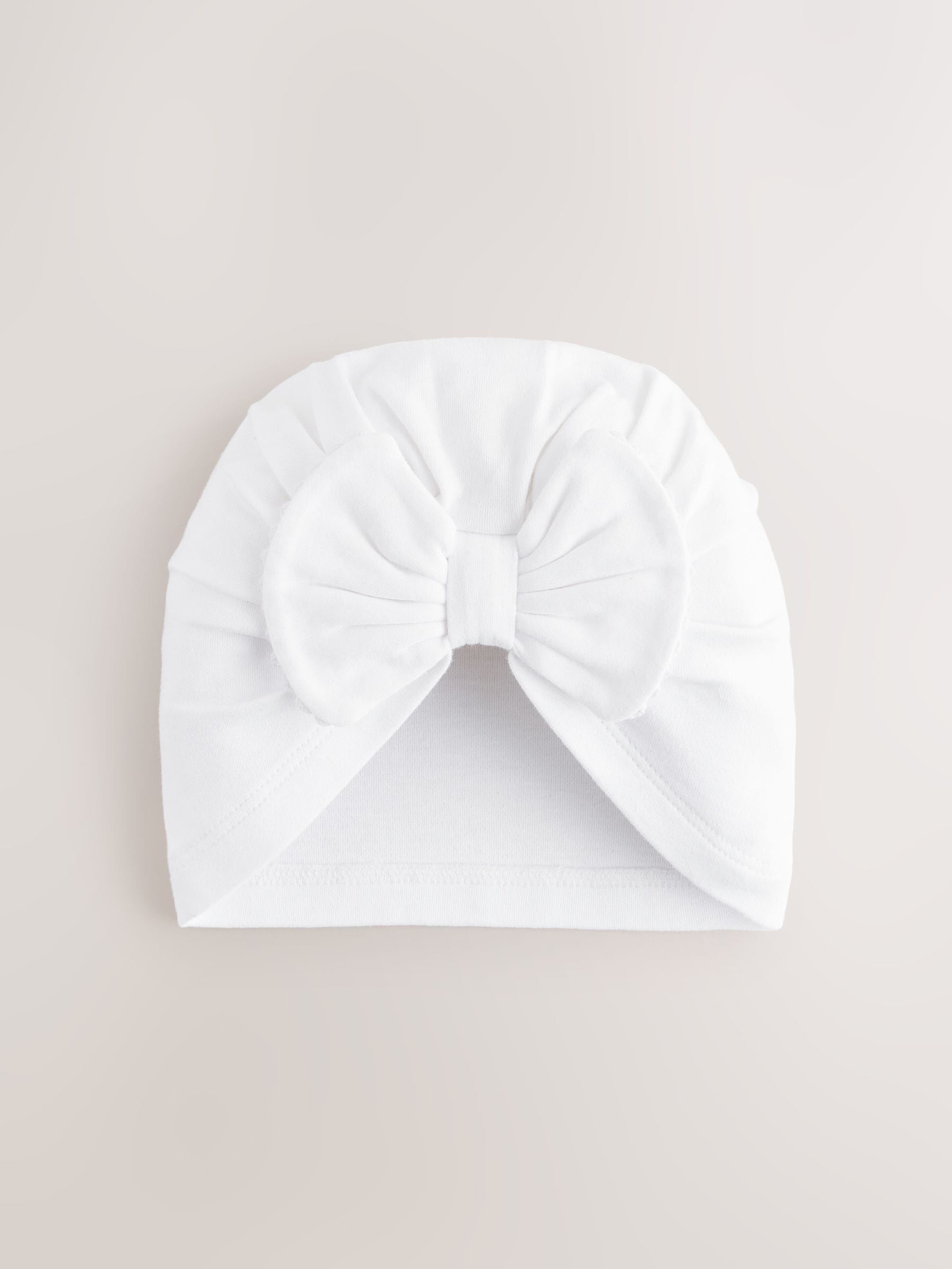 White baby turban 2 pack 0-18 months (British brand)
