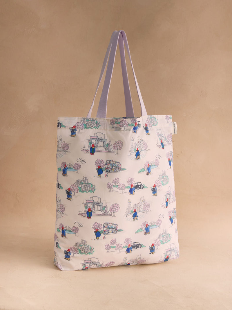 Cath Kidston ecru foldaway shopper bag Paddington print, UK version