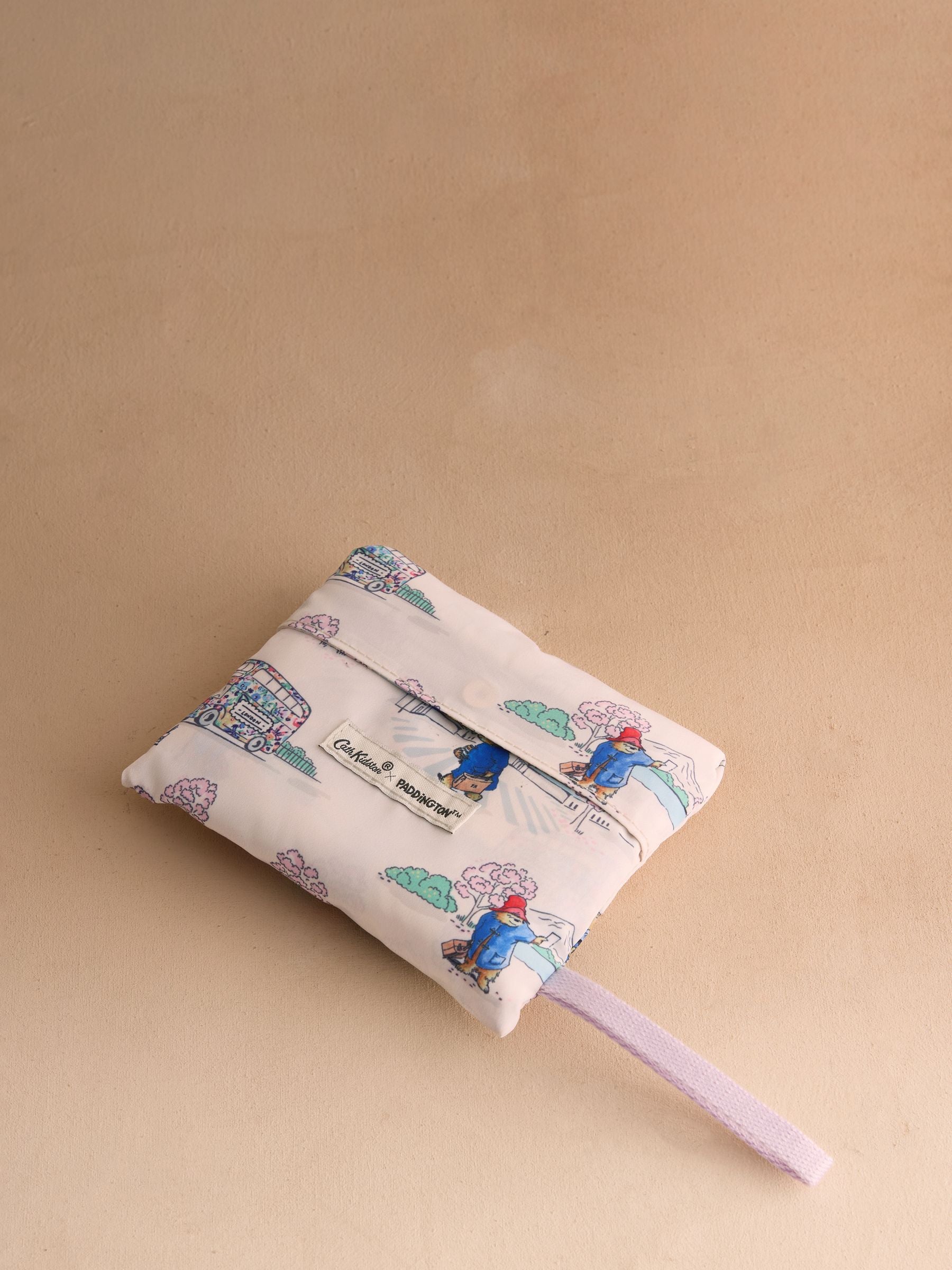 Cath Kidston ecru foldaway shopper bag Paddington print, UK version