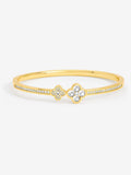 Jon Richard Silver Plated Pave Clover Bangle 188mm