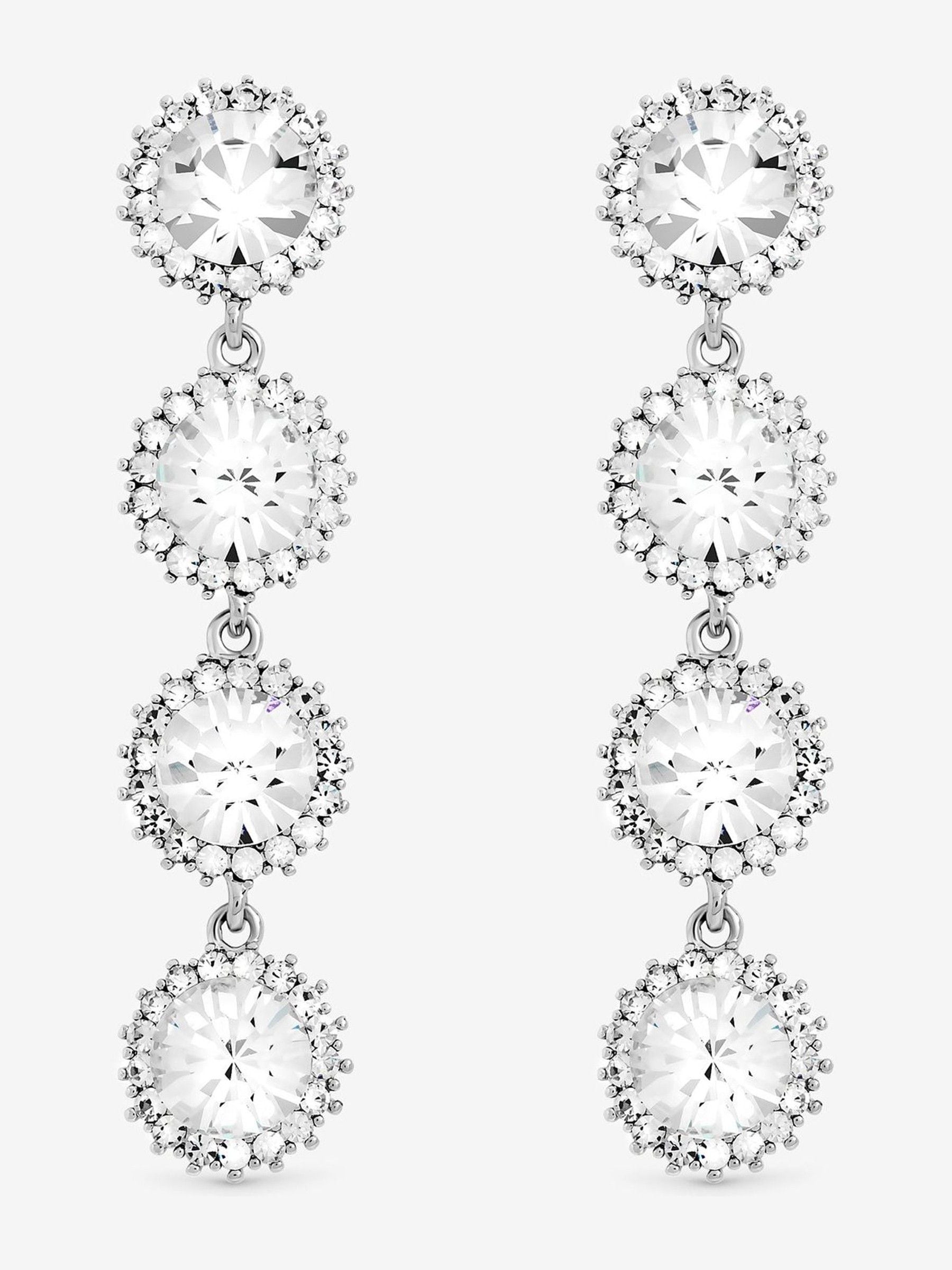 Jon Richard Crystal Statement Drop Earrings 55mm Length, UK version
