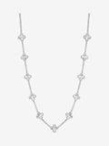 Jon Richard rhodium plated clover necklace with pave crystals, UK version