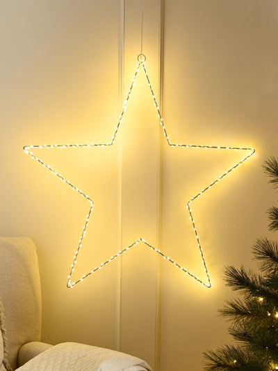 Next Festive Warm White 70cm Dewdrop 2D Star LED Decoration- Buy online at McGrocer
