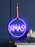 White neon flex Christmas bauble 30cm - British product
