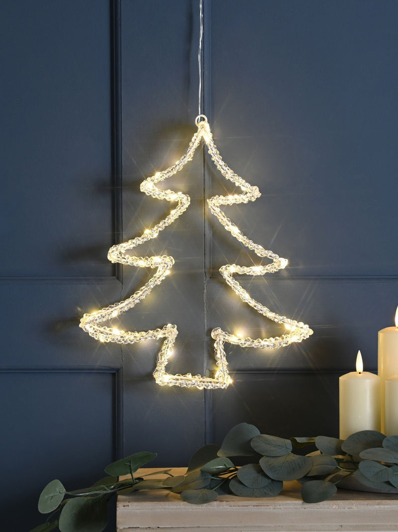 Pre lit tree light warm white 34cm - British product
