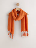 Rust brown multiway scarf sarong with tassels, imported from the UK
